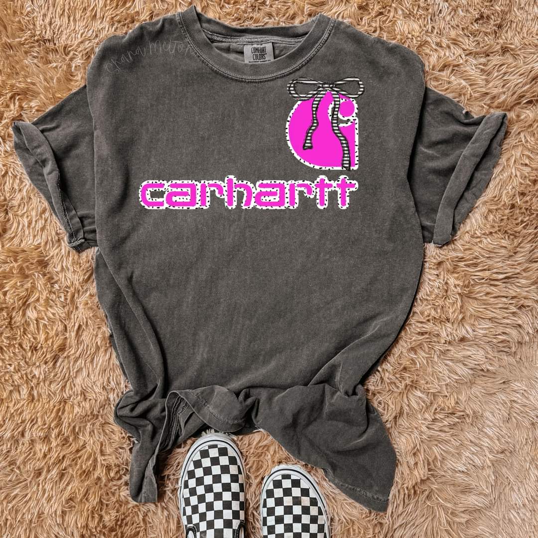 CH pink bow designer - DTF TRANSFER