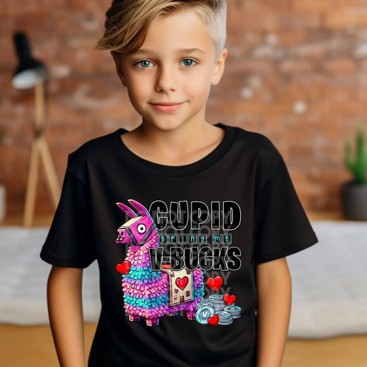 Cupid bring me vbucks - DTF TRANSFER (Kids Valentine Collab DDV/PHDC/CST)