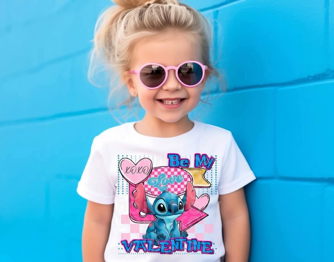 Be my Valentine blue monster - DTF TRANSFER (Kids Valentine Collab DDV/PHDC/CST)