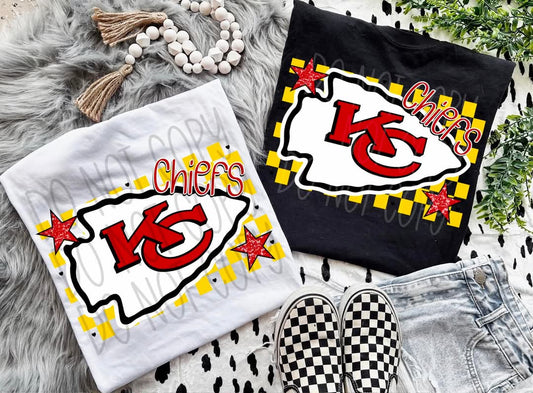 Chiefs checkered - DTF TRANSFER (FDC J24)