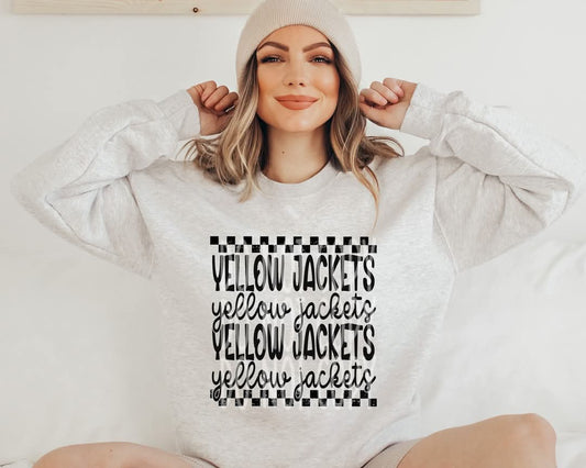 Yellow Jackets (black checkered) - DTF TRANSFER (PHDC J24)