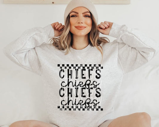 Chiefs (black checkered) - DTF TRANSFER (PHDC J24)