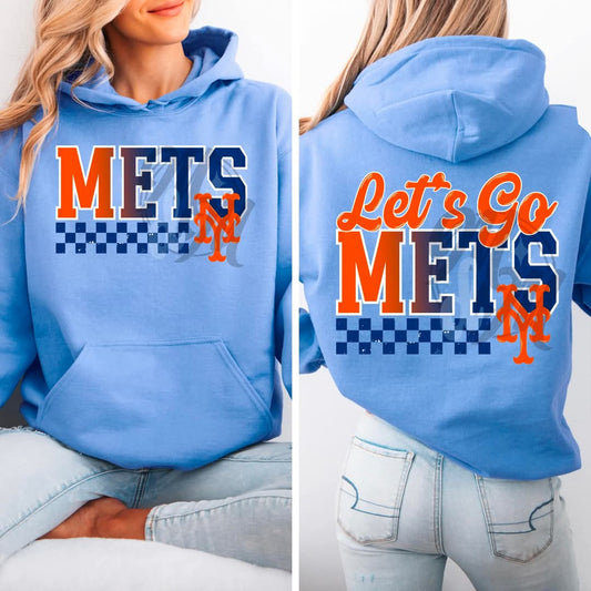 Mets checkered - DTF TRANSFER (MMD/F25)