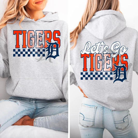 D Tigers checkered - DTF TRANSFER (MMD/F25)