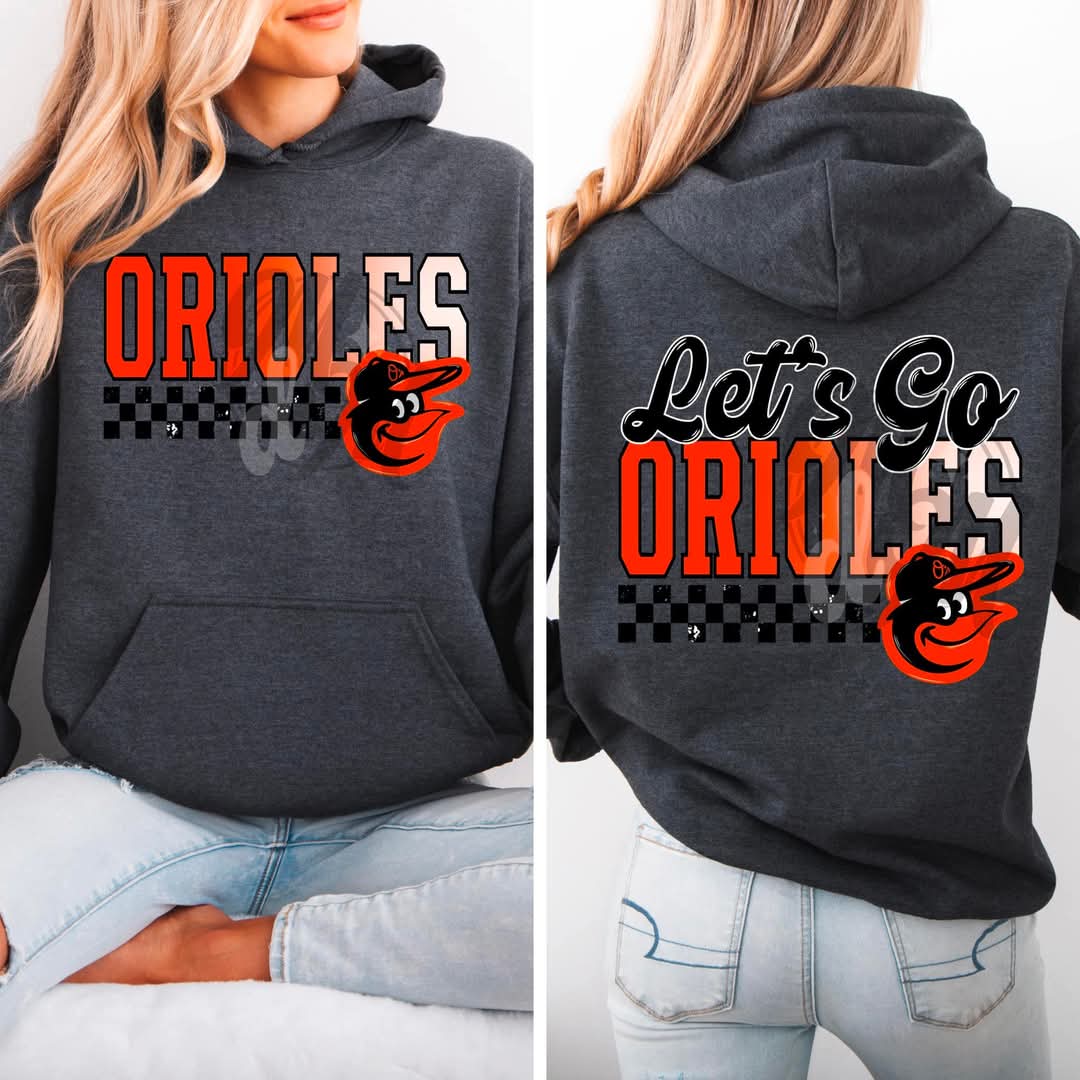 Orioles floral letter - DTF TRANSFER (MMD/F25)