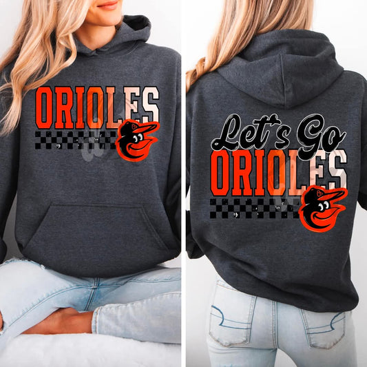 Orioles floral letter - DTF TRANSFER (MMD/F25)