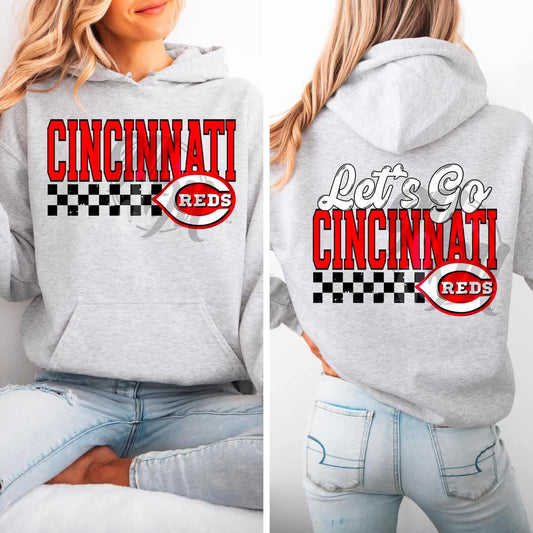 Reds floral letter - DTF TRANSFER (MMD/F25)