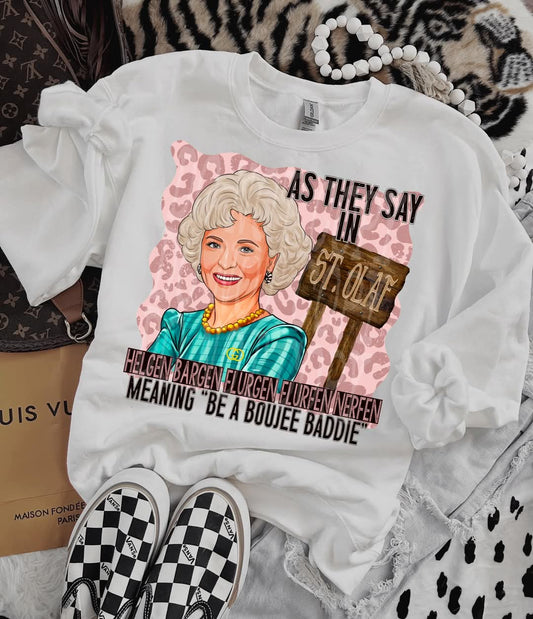 Be a Boujee baddie - DTF TRANSFER (Golden Baddies Babe Collab DDV/RHD/FDC)
