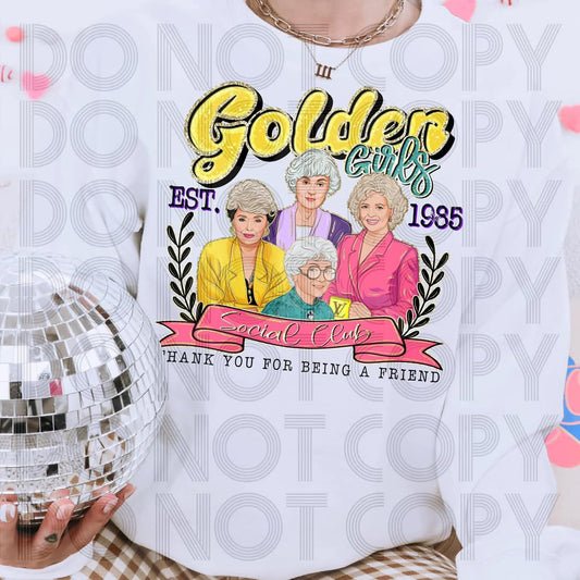 Social Club - DTF TRANSFER (Golden Baddies Babe Collab DDV/RHD/FDC)