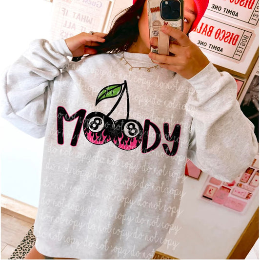 Moody cherry 8ball - DTF TRANSFER (MMDD F25)