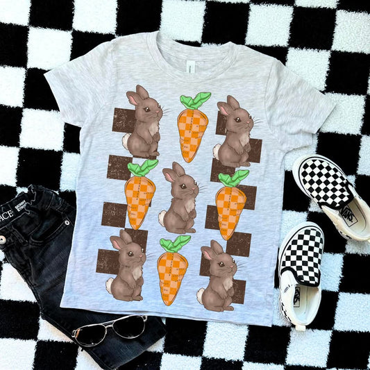 Bunny carrot grid - DTF TRANSFER (MMDD F25)