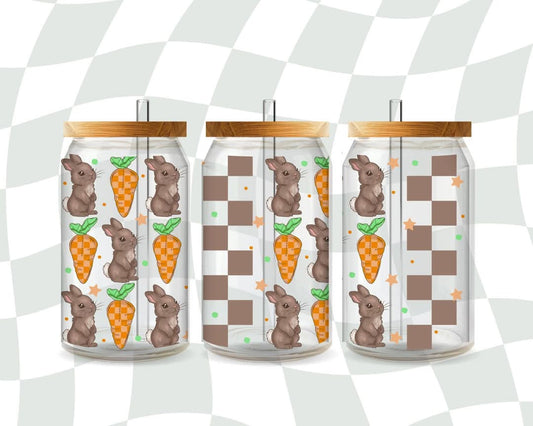 Bunny carrots - UV dtf wrap 16oz libbey : MMDD