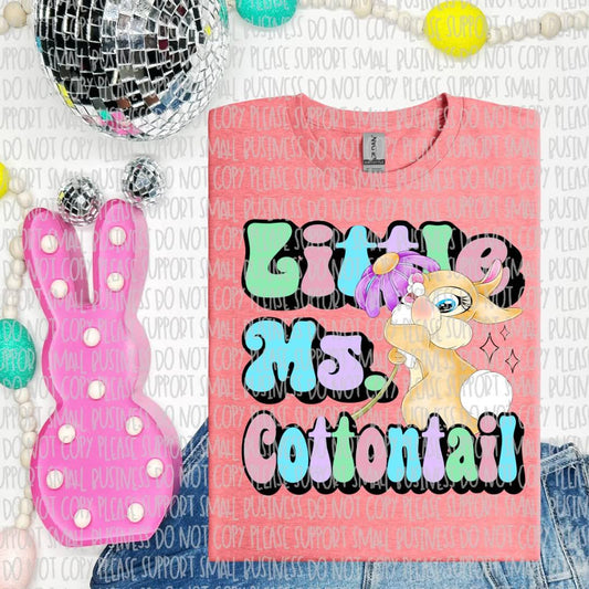 Little Ms Cottontail - DTF TRANSFER (T EASTER COLLAB BUNDLE)