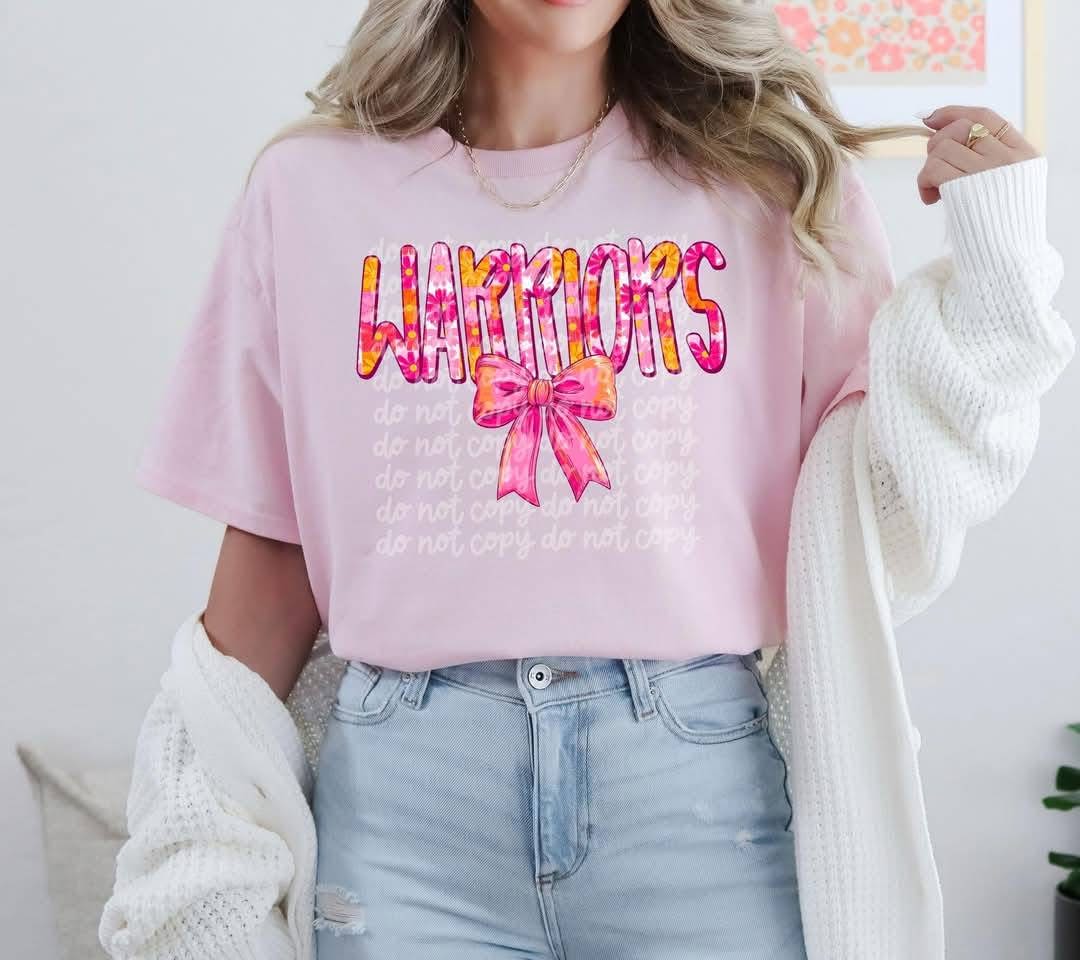 WARRIORS floral bow coquette - DTF TRANSFER (PHDC MR25)