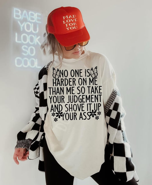 No one is harder on me than me - DTF TRANSFER (NSFW Snarky Collab RAAN/LDC)