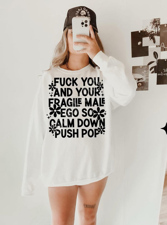 Calm down push pop - DTF TRANSFER (NSFW Snarky Collab RAAN/LDC)