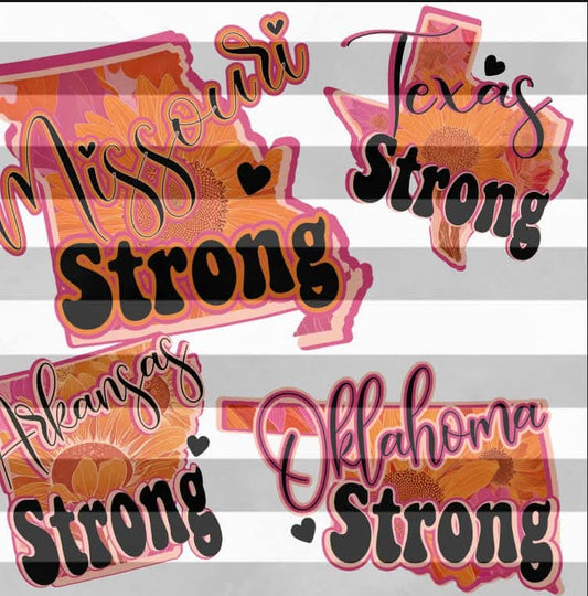 STATE floral STRONG - DTF TRANSFER (UHD)