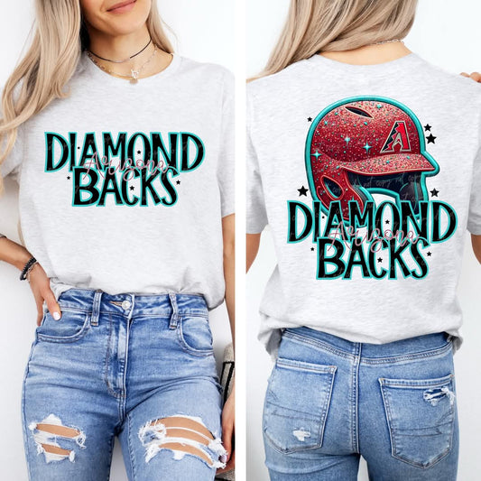 Diamond Backs baseball Faux Sequin - DTF TRANSFER (VDS MR25)