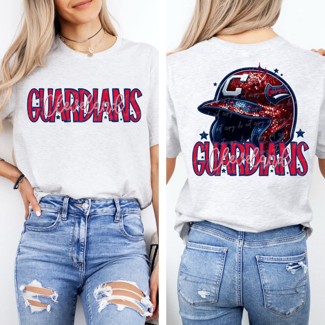 Guardians baseball Faux Sequin - DTF TRANSFER (VDS MR25)