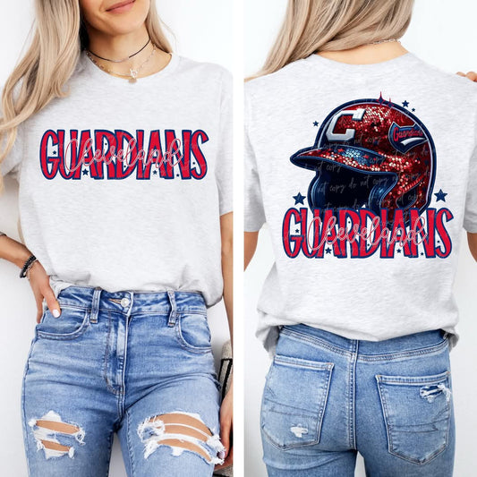 Guardians baseball Faux Sequin - DTF TRANSFER (VDS MR25)