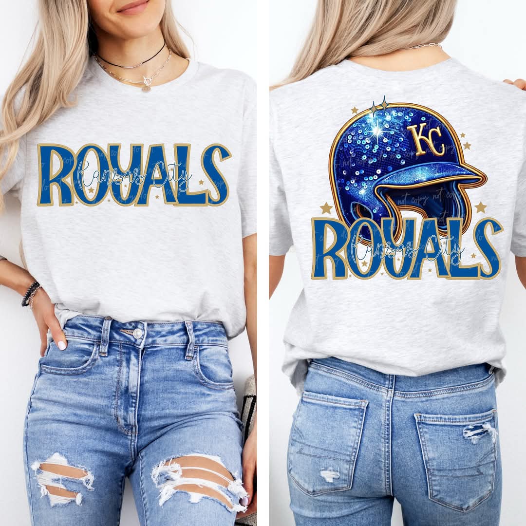 Royals baseball Faux Sequin - DTF TRANSFER (VDS MR25)