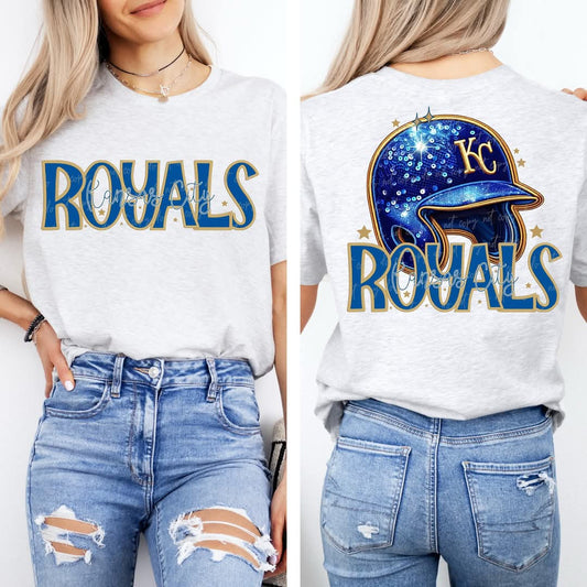 Royals baseball Faux Sequin - DTF TRANSFER (VDS MR25)
