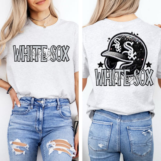 White sox baseball Faux Sequin - DTF TRANSFER (VDS MR25)