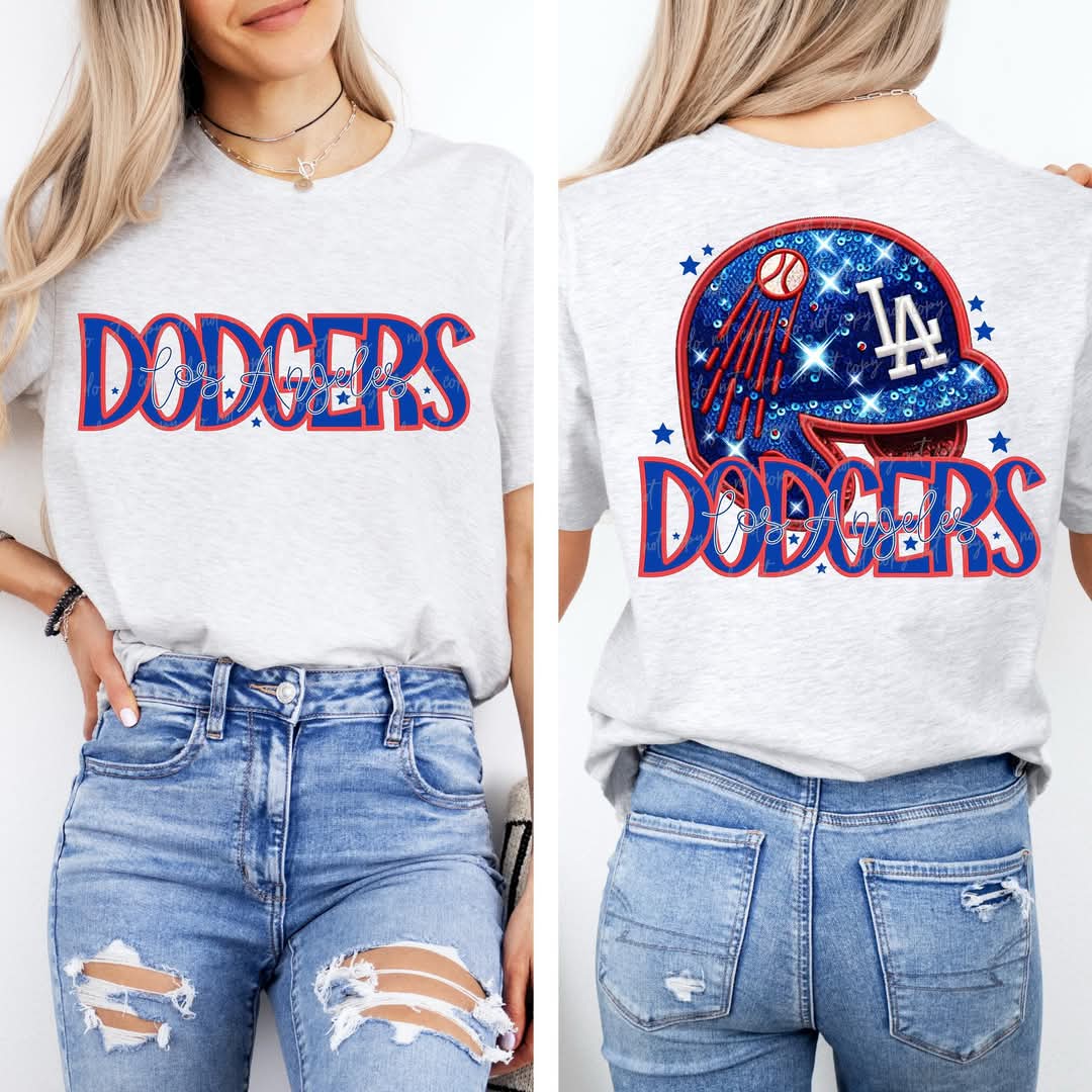 Dodgers baseball Faux Sequin - DTF TRANSFER (VDS MR25)