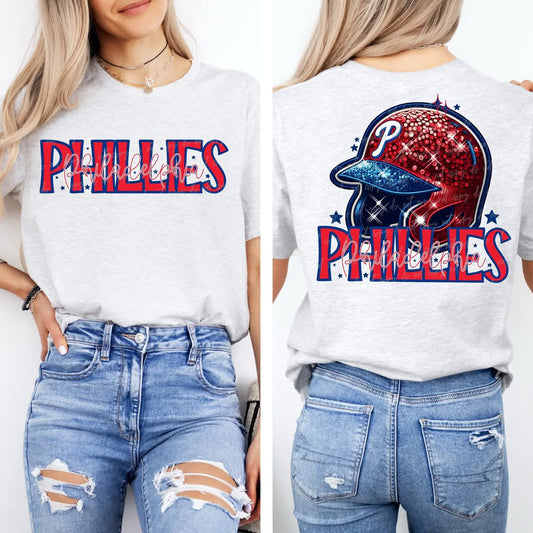Phillies baseball Faux Sequin - DTF TRANSFER (VDS MR25)