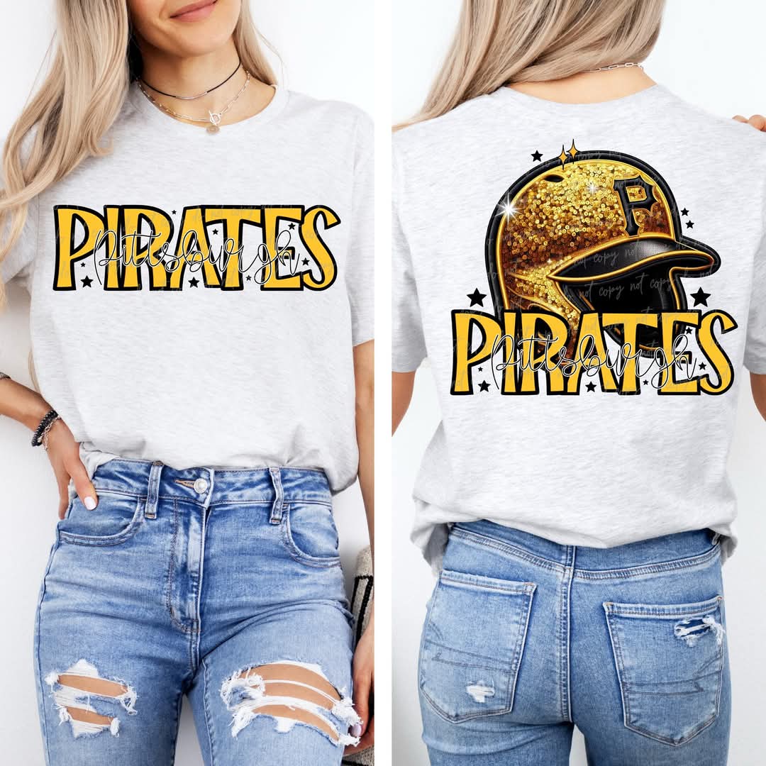 Pirates baseball Faux Sequin - DTF TRANSFER (VDS MR25)