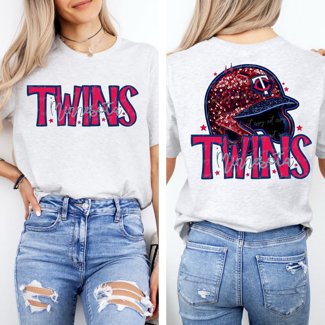 Twins baseball Faux Sequin - DTF TRANSFER (VDS MR25)