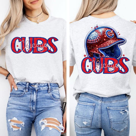 Cubs baseball Faux Sequin - DTF TRANSFER (VDS MR25)