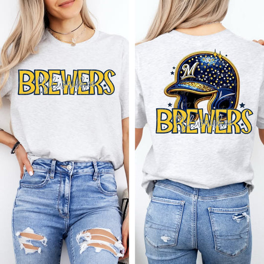 Brewers baseball Faux Sequin - DTF TRANSFER (VDS MR25)