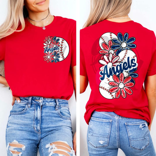 Angels - DTF TRANSFER (MMD A25 baseball floral)