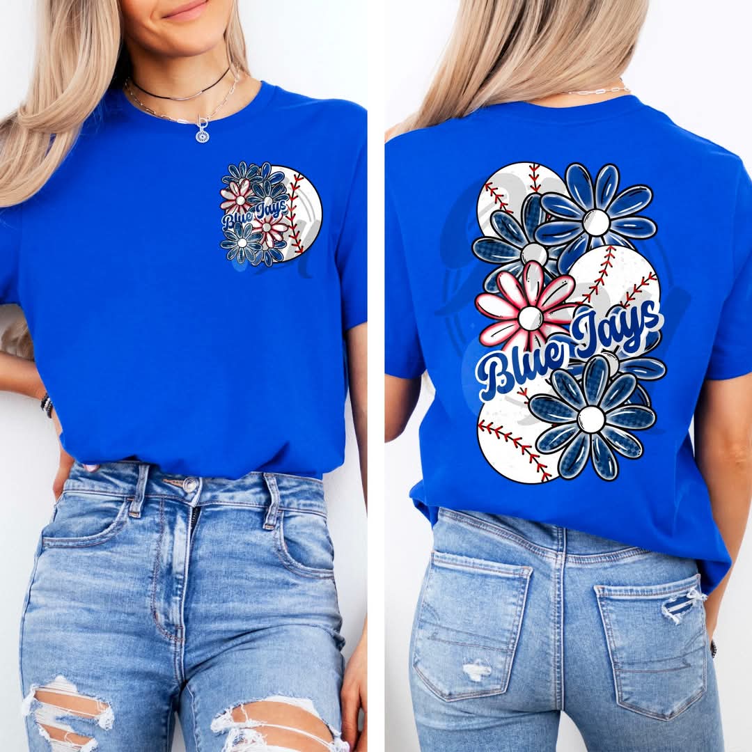 Bluejay - DTF TRANSFER (MMD A25 baseball floral)