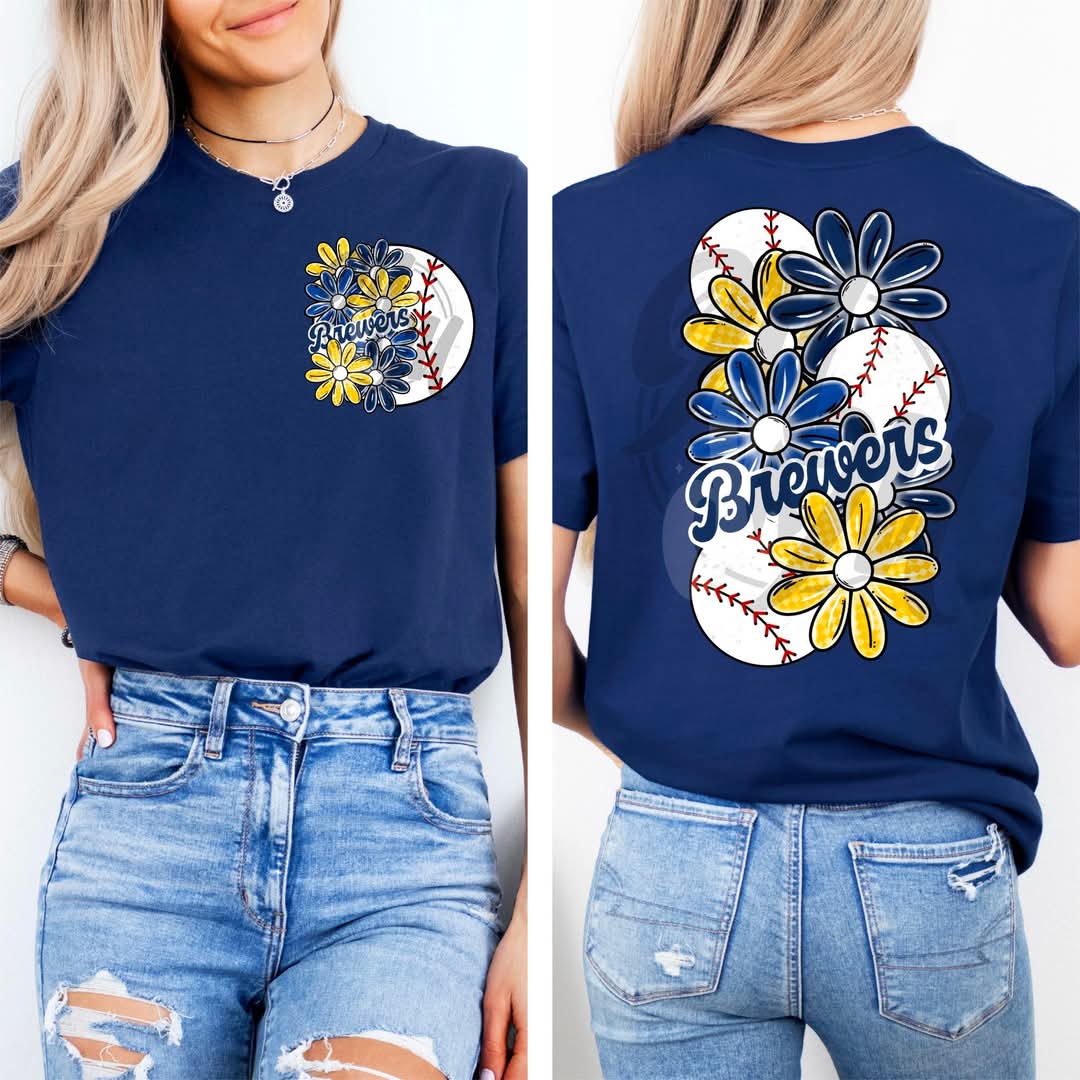 Brewer - DTF TRANSFER (MMD A25 baseball floral)