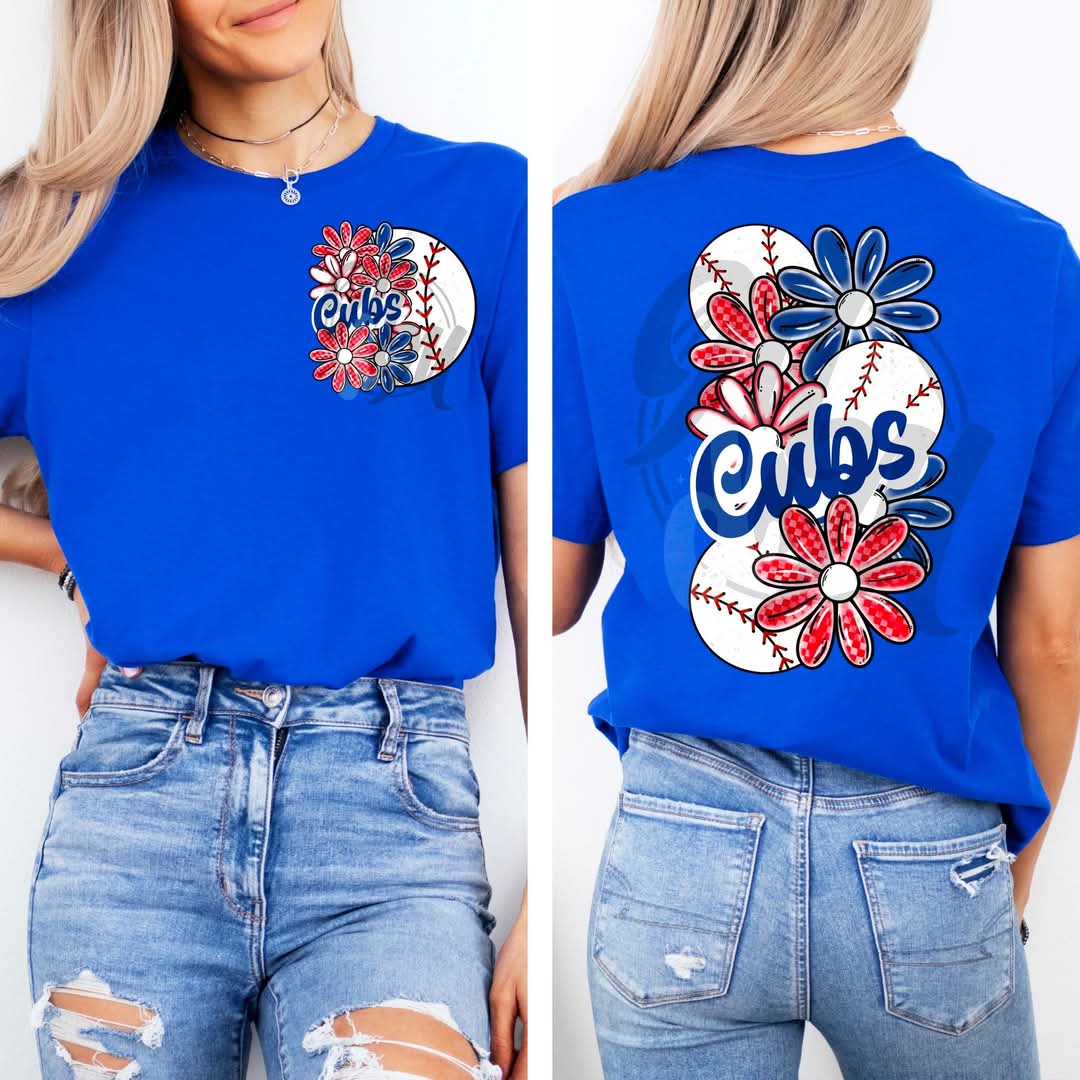 Cub - DTF TRANSFER (MMD A25 baseball floral)