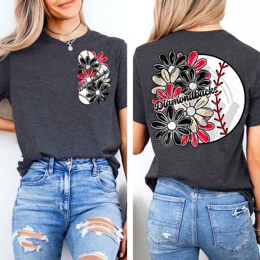 Diamond - DTF TRANSFER (MMD A25 baseball floral)