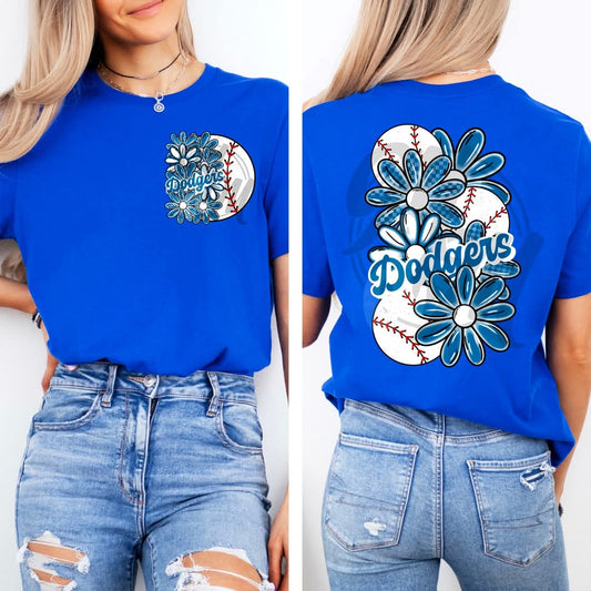 Dodgers - DTF TRANSFER (MMD A25 baseball floral)