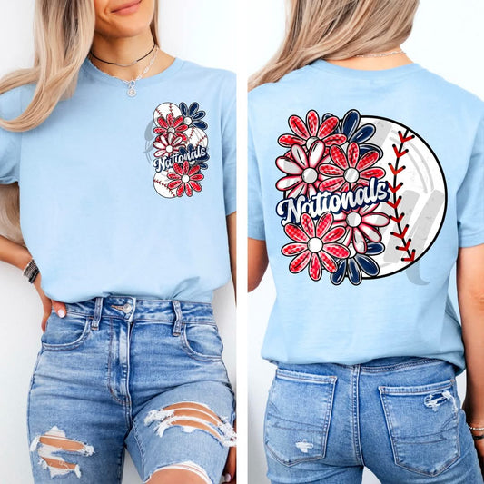 National - DTF TRANSFER (MMD A25 baseball floral)