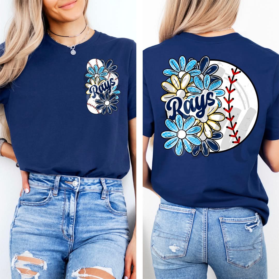 Rays - DTF TRANSFER (MMD A25 baseball floral)