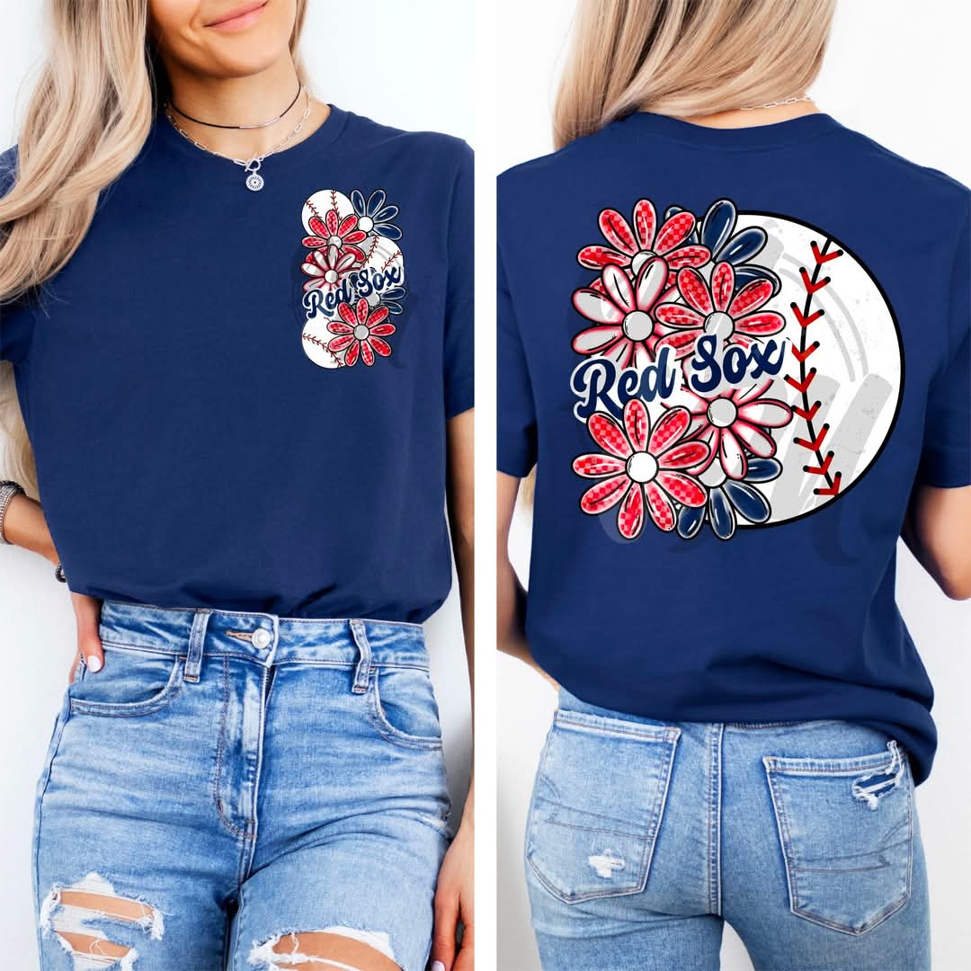 Red socks - DTF TRANSFER (MMD A25 baseball floral)