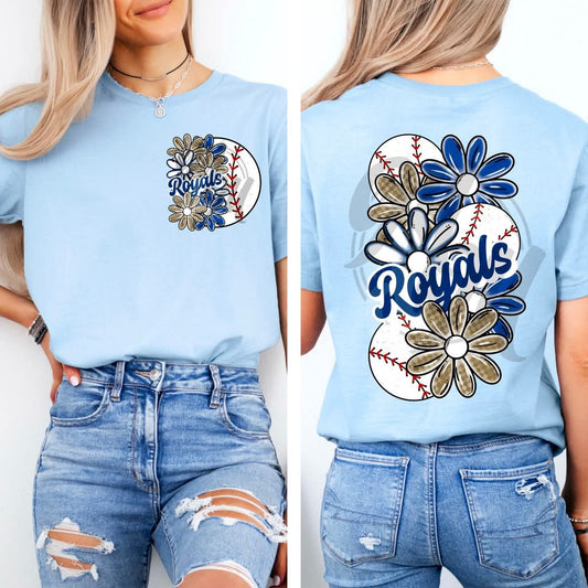Royals - DTF TRANSFER (MMD A25 baseball floral)