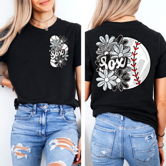 Sox - DTF TRANSFER (MMD A25 baseball floral)