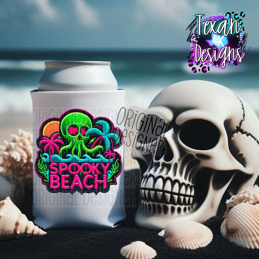 Spooky beach skellie octopus - DTF TRANSFER (T4KD)