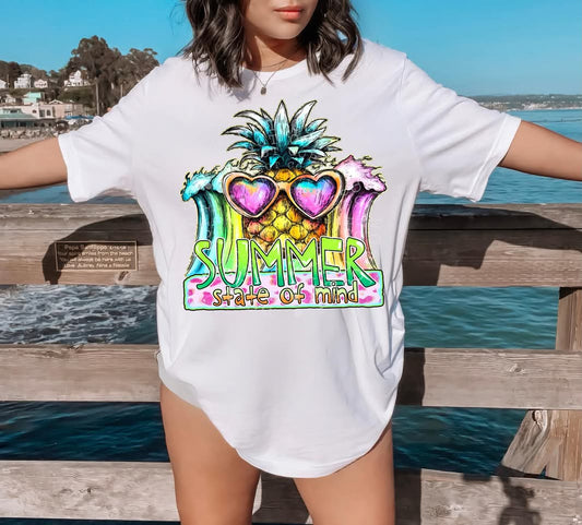 Summer state of mind pineapple - DTF TRANSFER (CST)