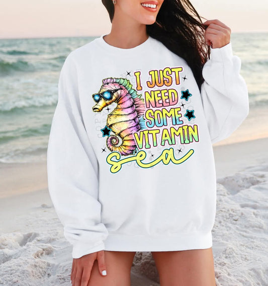 I just need some vitamin sea seahorse - DTF TRANSFER (CST)