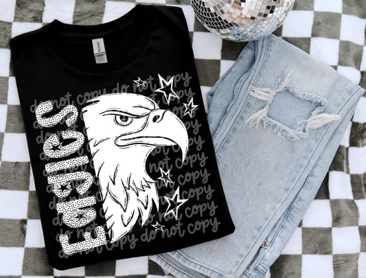 Eagles dotted half mascot - DTF TRANSFER (PHDC JU25)