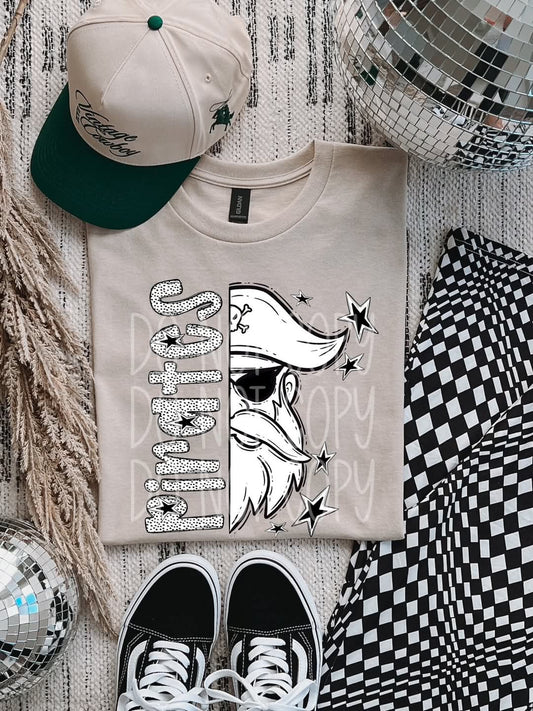 Pirates dotted half mascot - DTF TRANSFER (PHDC JU25)
