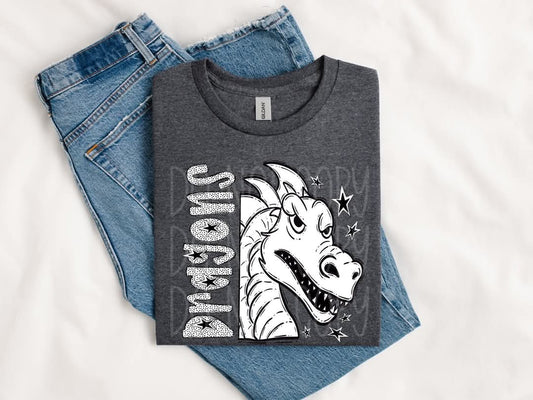 DRAGONS dotted half mascot - DTF TRANSFER (PHDC JU25)
